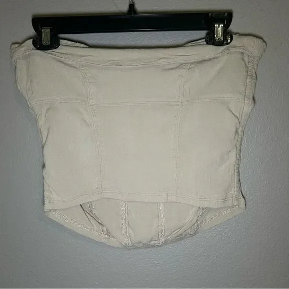 Free People You Too neutral cream tube top women’s size large - Picture 6 of 9